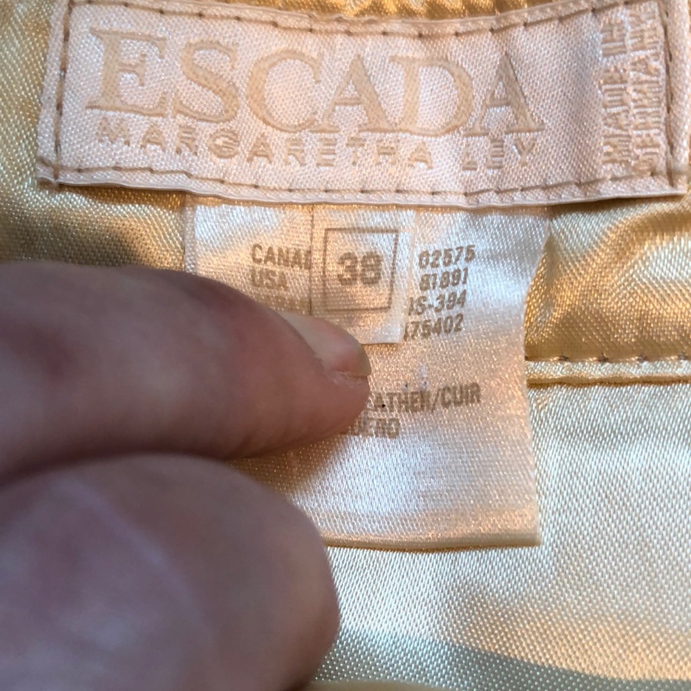 Escada 38/(6-8) tan suede snap front maxi skirt - Picture 6 of 8